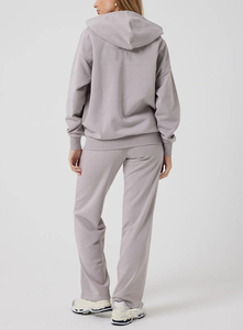 OEM/ODM Custom Made Women's Tracksuit Custom DTF Printed Logo 100% Cotton Acid Wash Zip Up Baggy Tracksuit for Women's - Product Image 3