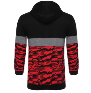 Moda Patchwork Hoodie Urban Street Style Pullover Sudadera Elegante Streetwear Pullover para hombres - Product Image 5