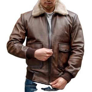 Abrigos de cuero a la moda para hombre, chaqueta de cuero de alta calidad, piel de cordero auténtica, directo de fábrica, talla grande, chaqueta de cuero con cremallera. - Product Image 4