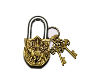 Padlock-01W Weatherproof Padlock with <b>Key</b> Heavy Duty Solid Brass Locker <b>Lock</b> Marine Grade Pad <b>Lock</b> for Outdoor Gate Fence Shed - Product Image 1