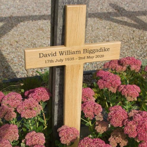 Cá Nhân Bằng Gỗ Tưởng Niệm Chữ Thập Tùy Chỉnh Khắc Tên Mộ Đánh Dấu Cho Tang Lễ Hoặc Nghĩa Trang Cống Từ Việt Nam - Product Image 2