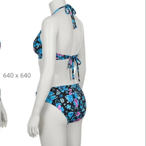Conjunto de Bikini Ecológico de Spandex y Poliéster para Mujer, Traje de Baño de Dos Piezas con Estampado por Transferencia de Calor, Tejido Reciclado, Ropa de Playa de Secado Rápido, Traje de Baño al por Mayor - Product Image 2