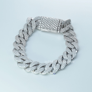 <b>925</b> Sterling <b>Silver</b> Wrist Jewelry Moissanite Brilliant Cut Diamond Enhanced VVS Clarity Gold Pearl Adorned Wedding Party Gift - Product Image 2