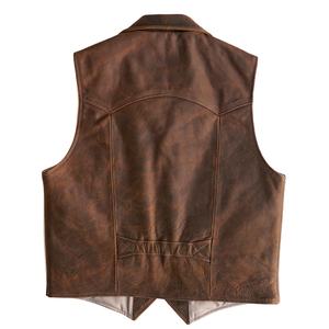 Venta al por mayor de moda personalizado gran oferta de invierno de moda elegante diseño único Chaleco de alta calidad Real 100% chaqueta de cuero genuino para hombres - Product Image 2