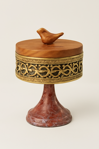 กล่องเก็บเครื่องประดับรูปนกสีเงินสำหรับเดือนรอมฎอนและอีดดีไซน์แกะสลักที่ซับซ้อนสำหรับแหวนเครื่องประดับและสมบัติขนาดเล็ก - Product Image 3