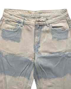 Custom Made <b>Men's</b> Medium Washed Canvas Straight <b>Jeans</b> Shorts Breathable Lightweight 100% Cotton Mid Waist Streetwear Casual - Product Image 5