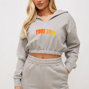 Sweat-shirts à capuche oversize pour femmes personnalisés 2025, 100% coton biologique, polaire, manches longues, épaules tombantes, streetwear - Product Image 6