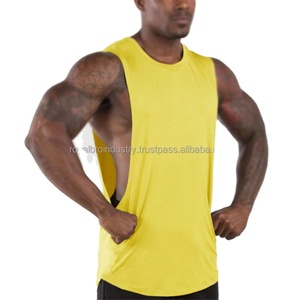 Brand New Plain Tank Top Men's Sleeveless Open Sides Fitness Clothing Cotton Sportwear Muscle Vest Quick Dry Breathable - Product Image 4