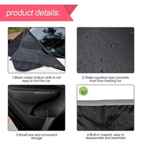 Pare-brise pour voitures, camions, fourgonnettes-Pare-soleil coupe-vent imperméable pour l'hiver contre le gel et la glace avec couvercles de rétroviseurs latéraux