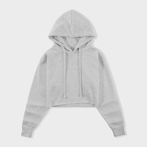 Sudadera con capucha de manga larga de invierno con Top corto de Jersey personalizado con Sudadera con capucha de otoño forrada - Product Image 3