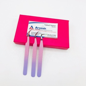 High Quality <b>Rose</b> Gold Purple Stainless Steel Eyelash Extension Tweezers Sustainable Diamond Grip <b>Light</b> Pointed Tip-Wholesale - Product Image 1