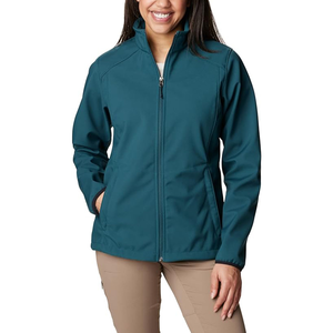 Chaqueta Softshell para mujer hecha a medida de alta calidad, recién llegada, ropa para exteriores con forro de nailon, logotipo estampado personalizado de punto acolchado - Product Image 5