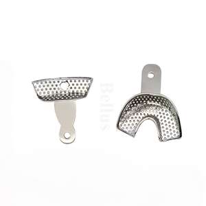 Bandeja de impresión dental profesional de acero inoxidable perforada para fabricación de modelos de alginato de ortodoncia - Product Image 6