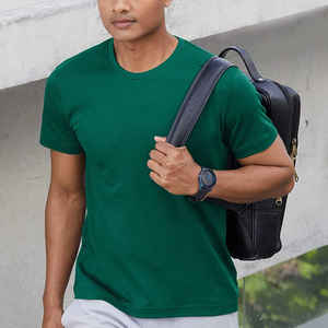 Camiseta de algodón de peso pesado de 240gsm, camisetas unisex de manga corta con cuello redondo y logotipo personalizado de gran tamaño para hombre - Product Image 2