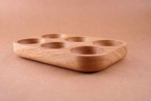 Soporte para huevos de madera de acacia maciza Soporte para huevos de múltiples vías con diseño elegante para huevos de gallina frescos inspirados en postres - Product Image 6