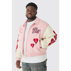 Chaqueta Universitaria Personalizable 2024 con Mangas de Lana para Hombre, Alta Calidad, OEM, Impermeable, Gruesa, Estilo Vintage, Letterman - Product Image 1