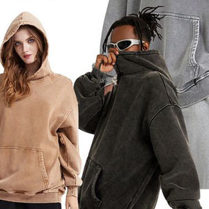 Zip Up Hoodie <b>Mens</b> Sweatshirt Oversized <b>Cropped</b> Pullover <b>Men</b> Women Hoodies & Sweatshirts Vintage Acid Wash Hoodie - Product Image 1