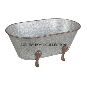 Bac à plantes de jardin robuste en acier galvanisé pour le jardinage professionnel et domestique, disponible en différentes tailles, au design vintage et industriel - Product Image 3