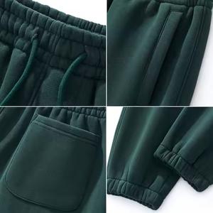 350GSM Otoño e Invierno para hombre Color sólido Casual 100% algodón polar pantalones de chándal Terry Oversize Streetwear Unisex Joggers todas las tallas - Product Image 5