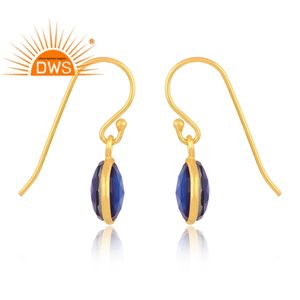 Meilleure vente de boucles d'oreilles en argent sterling, doublet, tanzanite, quartz, pierre précieuse, semi-fine, fabricant de bijoux - Product Image 3