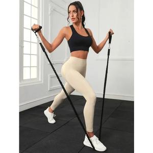 Leggings de fitness sans couture pour femmes Leggings minces en tricot taille haute élastique hanche mode Gym Yoga collants - Product Image 3