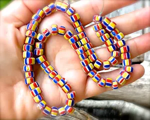 Accessoires de collier de haute qualité bricolage fait à la main-tailles assorties perles de verre de cristal rondes mélangées en vrac toutes les couleurs - Product Image 4