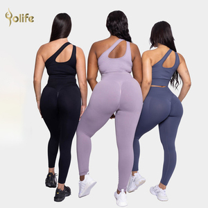 Yolife <span class=keywords><strong>reggiseno</strong></span> imbottito per allenamento ad alto impatto ejercicio sexy donna allenamento crop top sport Push Up Fitness palestra <span class=keywords><strong>reggiseno</strong></span> sportivo monospalla - Product Image 2