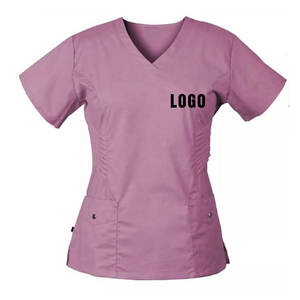 Conjuntos médicos ajustados de alta calidad, uniformes de enfermera con logotipo personalizado más vendidos, ropa de hospital de moda - Product Image 2