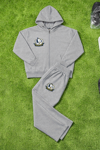 ชุดวอร์มฟุตบอลสีน้ำตาลสำหรับผู้ชายและผู้หญิง เสื้อฮู้ดมีซิปและกางเกงจ็อกเกอร์ ชุดกีฬาสำหรับฝึกซ้อม พร้อมโลโก้สั่งทำได้ - Product Image 3