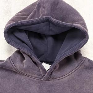 Sudaderas con capucha esenciales de gran tamaño de algodón desgastado en blanco para hombre - Product Image 3