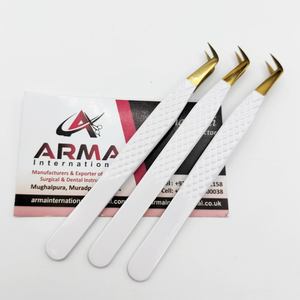 Pinzas para extensión de pestañas de alta calidad Pinzas para pestañas de volumen de acero inoxidable sostenibles Punta puntiaguda con logotipo personalizado - Product Image 4