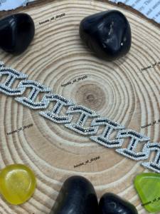 Pulsera de Eslabones Geométricos con Incrustaciones de Plata y Diamantes de Moissanita, Joyería de Cadena para Fiestas Unisex - Product Image 3