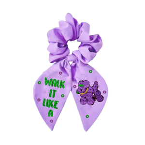 Scrunchie de Diseño para el Mardi Gras con Bordado a Mano con Cuentas de Semillas |   Accesorios para el Cabello Personalizables de la India - Product Image 6