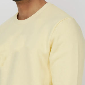 Sweat-shirt à col rond personnalisé 100% coton Sweat-shirt à col rond surdimensionné en molleton français Sweat-shirt uni Streetwear Sweat-shirt à col rond de luxe - Product Image 6