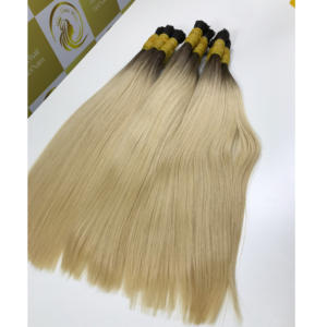 Extensiones de Cabello Humano Remy Ruso Europeo para la Parte Delantera, Sin Procesar, Virgen, Vietnamita, Cutícula Alineada, Puntas Gruesas, Alta Durabilidad - Product Image 1