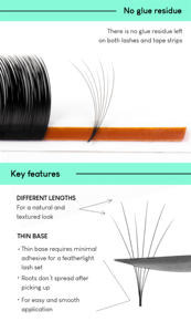 Custom bulk lash trays easy fan fast fanning <b>mink</b> lash <b>extensions</b> C CC D DD high-end pbt rapid individual lashes wholesale - Product Image 4