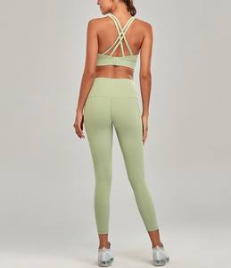 Vente en gros d'ensemble de yoga vêtements d'entraînement sans couture pour femmes vêtements de sport deux pièces fournisseur - Product Image 2