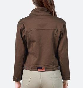 Premium Quality Sheep Skin Raw Denim Bomber <b>Jacket</b> for <b>Women</b> Hooded <b>Short</b> <b>Sleeve</b> Washable Distressed Cotton Lining Winter - Product Image 5