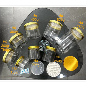 กระปุกใส่อาหารพลาสติกใสทรงกลมขนาด100มล. 200มล. 350มล. พร้อมฝาปิดอลูมิเนียมสีเงินสำหรับครีมอาหาร/เครื่องสำอางจากผู้ผลิตเวียดนาม - Product Image 4