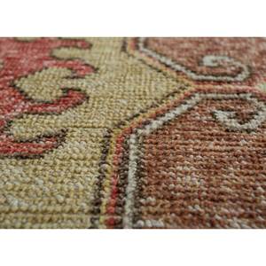 Tapis en laine noués à la main Erbe, motifs rectangulaires abstraits médaillon rouge-orange, grand format pour entrée et couloir - GS-7003 - Product Image 3