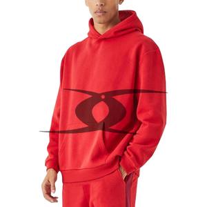 Survêtements d'hiver à impression puff, survêtements personnalisés en coton à deux pièces, coupe ajustée, sweat-shirts à fermeture éclair, pantalons de survêtement évasés, ensemble de jogging pour hommes - Product Image 5