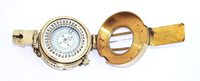 Boussole géologique nautique professionnelle en laiton marin, avec bouton-poussoir, cadran solaire, finition polie, style vintage, gravable, magnétique, pour camping et randonnée, en métal