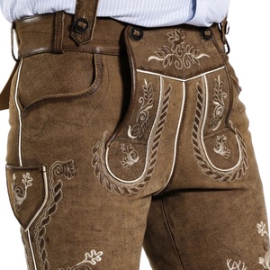 HAPPY HORSE - Pantalones de Cuero Bávaros de Diseño Personalizado para Hombre, de Piel de Vacuno y Ante, Cintura Media, Ligeros, Transpirables e Impermeables - Product Image 3