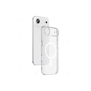 Coque transparente compatible MagSafe en silicone transparent avec finition électroplaquée pour iPhone 17 Air, protection de l'appareil photo - Product Image 1