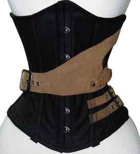 Corset bustier en cuir sexy pour femme, broderie, paillettes, design amincissant, respirant, séchage rapide, maintien moyen - Product Image 1