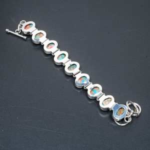 Natural Spiny Oyster Turquoise Gemstone Charm <b>Bracelet</b> Handmade 925 Sterling Silver Luxury Jewelry with GIA Certification - Product Image 3