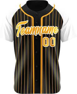 Vente en gros OEM Maillot de baseball personnalisé pour homme adulte respirant à séchage rapide polyester imprimé par sublimation - Product Image 1
