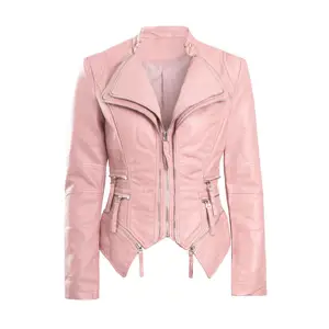 Women's High Quality Wholesale Leather Fashion Jacket New Design Pure Leather Winter Jacket For Sale