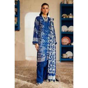 Traje Bordado de 3 Piezas sin Costuras Azul para Mujer, Incluye Top Adornado - Product Image 5