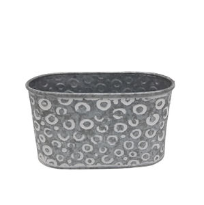 Maceta ovalada de Metal sostenible de alta calidad para interior y exterior, suelo de lujo moderno, decoración del hogar y decoración del jardín, venta al por mayor a granel - Product Image 1